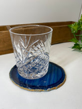 Load image into Gallery viewer, Blue polished Agate Slice drink coaster