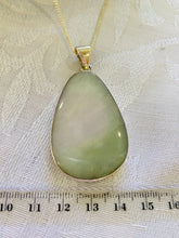 Load image into Gallery viewer, Burmese Jade Stirling silver pendant - necklace