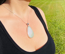 Load image into Gallery viewer, Burmese Jade Stirling silver pendant - necklace