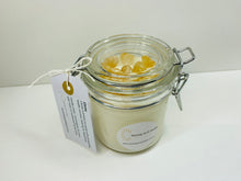 Load image into Gallery viewer, Medium Citrine infused natural soy Candle in a jar - Medium size (180g)