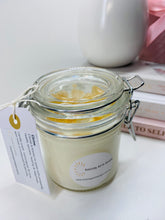 Load image into Gallery viewer, Medium Citrine infused natural soy Candle in a jar - Medium size (180g)