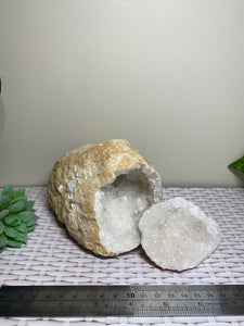 Clear Quartz crystal geode - home décor and table display 20