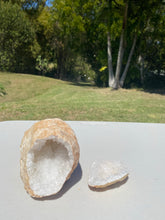 Load image into Gallery viewer, Clear Quartz crystal geode - home décor and table display 20