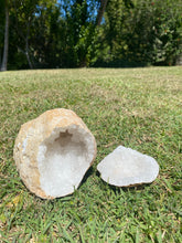 Load image into Gallery viewer, Clear Quartz crystal geode - home décor and table display 20