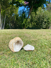 Load image into Gallery viewer, Clear Quartz crystal geode - home décor and table display 20