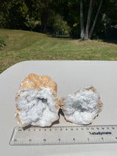Load image into Gallery viewer, Clear Quartz crystal geode - home décor and table display 23