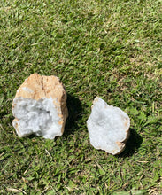 Load image into Gallery viewer, Clear Quartz crystal geode - home décor and table display 23