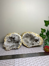 Load image into Gallery viewer, Clear Quartz crystal geode - home décor and table display 28
