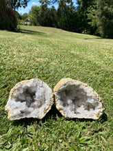 Load image into Gallery viewer, Clear Quartz crystal geode - home décor and table display 28