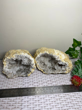 Load image into Gallery viewer, Clear Quartz crystal geode - home décor and table display 28