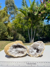 Load image into Gallery viewer, Clear Quartz crystal geode - home décor and table display 29