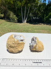 Load image into Gallery viewer, Clear Quartz crystal geode - home décor and table display 29