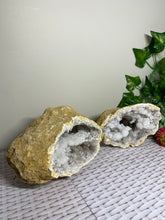 Load image into Gallery viewer, Clear Quartz crystal geode - home décor and table display 29