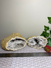 Load image into Gallery viewer, Clear Quartz crystal geode - home décor and table display 29