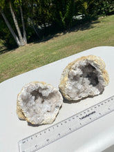 Load image into Gallery viewer, Clear Quartz crystal geode - home décor and table display 30
