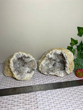 Load image into Gallery viewer, Clear Quartz crystal geode - home décor and table display 30