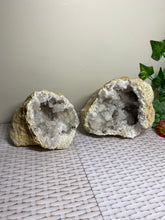 Load image into Gallery viewer, Clear Quartz crystal geode - home décor and table display 30