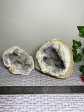 Load image into Gallery viewer, Clear Quartz crystal geode - home décor and table display 32