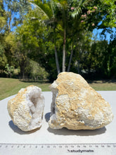 Load image into Gallery viewer, Clear Quartz crystal geode - home décor and table display 32