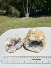 Load image into Gallery viewer, Clear Quartz crystal geode - home décor and table display 32