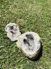 Load image into Gallery viewer, Clear Quartz crystal geode - home décor and table display 32