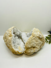 Load image into Gallery viewer, Clear Quartz crystal geode pair - home décor and table display