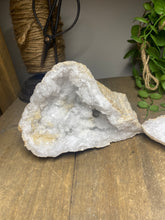 Load image into Gallery viewer, Clear Quartz crystal geode pair - home décor and table display