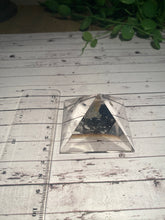 Load image into Gallery viewer, Clear Quartz pyramid, paper weight or unique display piece