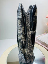 Load image into Gallery viewer, Freestanding Fossil Orthoceras statute