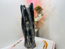 Load image into Gallery viewer, Freestanding Fossil Orthoceras statute