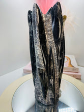 Load image into Gallery viewer, Freestanding Fossil Orthoceras statute