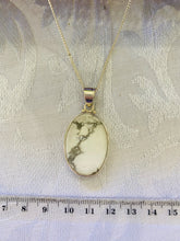 Load image into Gallery viewer, Howlite pendant set in sterling silver - necklace