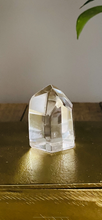 Load image into Gallery viewer, Gold Trinket box with polished clear Quartz Crystal handle
