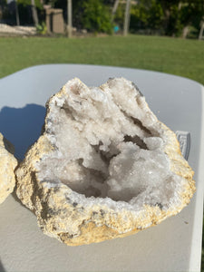 Large Clear Quartz crystal geode - home décor and table display AGMD0008