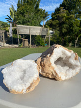 Load image into Gallery viewer, Large Clear Quartz crystal geode - home décor and table display AGMD0009