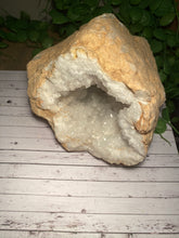 Load image into Gallery viewer, Large Clear Quartz crystal geode - home décor and table display AGMD0009