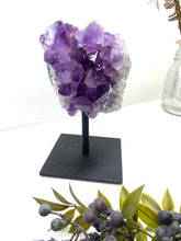 Load image into Gallery viewer, Amethyst Crystal on display stand - Large