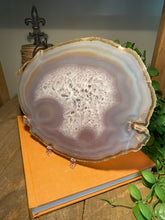 Load image into Gallery viewer, Large polished Natural Agate slice - cheese board or serving platter 02