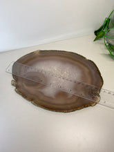 Load image into Gallery viewer, Large polished Natural Agate slice - cheese board or serving platter 02