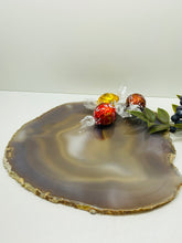 Load image into Gallery viewer, Large polished Natural Agate slice - cheese board, serving platter or display piece