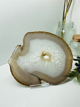 Load image into Gallery viewer, Large polished Natural Agate slice - cheese board, serving platter or display piece