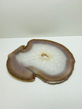 Load image into Gallery viewer, Large polished Natural Agate slice - cheese board, serving platter or display piece