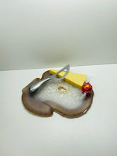Load image into Gallery viewer, Large polished Natural Agate slice - cheese board, serving platter or display piece