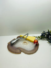 Load image into Gallery viewer, Large polished Natural Agate slice - cheese board, serving platter or display piece
