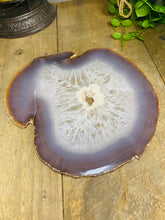 Load image into Gallery viewer, Large polished Natural Agate slice - cheese board, serving platter or display piece