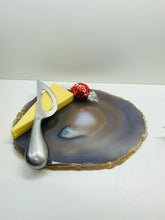 Load image into Gallery viewer, Large polished Natural Agate slice - cheese board, serving platter or display piece