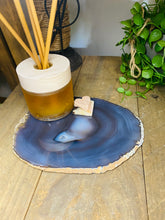 Load image into Gallery viewer, Large polished Natural Agate slice - cheese board, serving platter or display piece