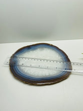 Load image into Gallery viewer, Large polished Natural Agate slice - cheese board, serving platter or display piece