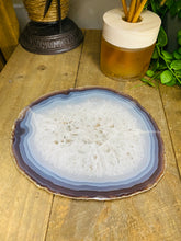 Load image into Gallery viewer, Large polished Natural Agate slice - cheese board, serving platter or display piece
