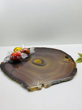 Load image into Gallery viewer, Large polished Natural Agate slice - cheese board, serving platter or display piece